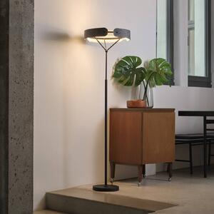 OSRAM Lampada da terra a LED Decor Curve Felt, Alluminio / Grigio / Zincato, Soggiorno / Sala da pranzo, Tessuto / Stoffa / Seta, Moderno, Lampada LED da terra