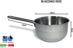 Montini Guerino Pentola Casseruola Conica cm 14 1 Manico - Daisy