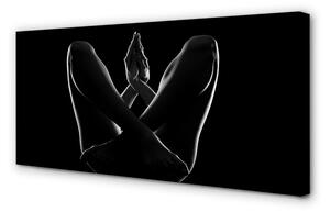 Quadro su tela Gambe e mani delle donne 100x50 cm