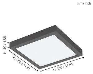 Eglo 98174 - LED Luce dimmerabile da esterno ARGOLIS-C LED/22W/230V IP44 BT
