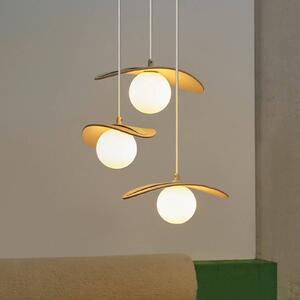 OSRAM Lampada a sospensione Decor Pearl, dimmerabile, Crema / Ambra, Soggiorno / Sala da pranzo, Tessuto / Stoffa / Seta, Moderno, Lampada a sospensione