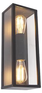 Lampada da parete smart nera 38 cm 2 luci IP44 con Wifi ST64 - Charlois
