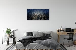 Stampa quadro su tela Mani Luce blu 100x50 cm