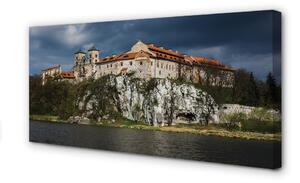 Quadro su tela Castello del fiume di Cracovia 100x50 cm