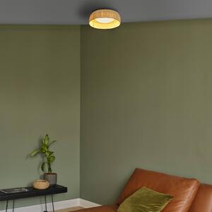 OSRAM Plafoniera a LED Decor Bamboo Paper, Marrone / Ruggine, Soggiorno / Sala da pranzo, bambù, Campagna / Rustiche, Plafoniera LED
