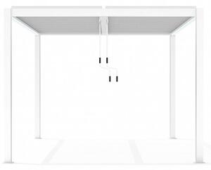 VivaGarden Pergola Bioclimatica da Esterno in Alluminio Copertura a Lamelle Orientabili Dimensioni 4x4x2,5 mt colore Bianco