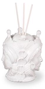Vaso fiori Testa di Moro con piantina COLORE BIANCO Media 7xh 10 cm - bifacciale moro siciliano uomo donna