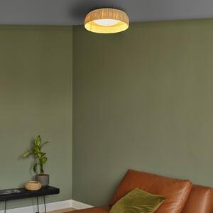OSRAM Plafoniera a LED Decor Bamboo Paper, Marrone / Ruggine, Soggiorno / Sala da pranzo, bambù, Campagna / Rustiche, Plafoniera LED
