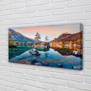 Quadro stampa su tela Germania montagne Alpi Autumn Lake 100x50 cm
