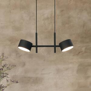 OSRAM Lampada LED a sospensione Decor Kyoto, 2 luci, nera, dimmerabile, Nero, Soggiorno / Sala da pranzo, Alluminio, Moderno