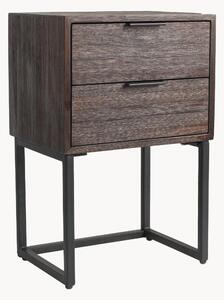 Comodino in legno di teak con cassetti Webster