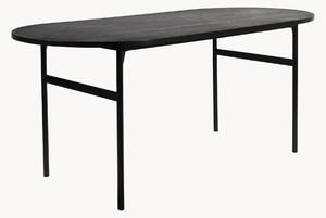 Tavolo ovale con piano effetto legno Marcio, 180 x 80 cm