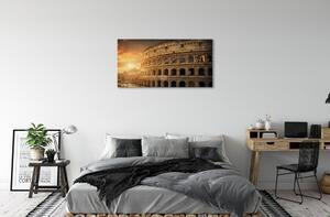 Quadro su tela Sunset di Roma Colosseo 100x50 cm
