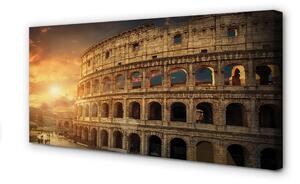 Quadro su tela Sunset di Roma Colosseo 100x50 cm