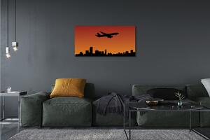 Stampa quadro su tela Tramonto di aerei e paradiso 100x50 cm