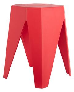 Sgabello rosso in plastica Cherish – Leitmotiv