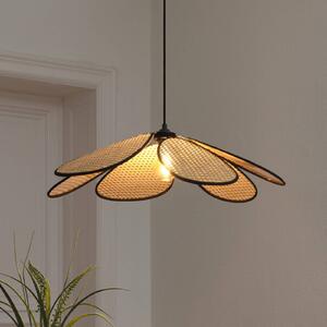 OSRAM Lampada a sospensione Decor Rattan Daisy, dimmerabile, Crema / Ambra, Soggiorno / Sala da pranzo, Legno, Mediterraneo, Lampada a sospensione