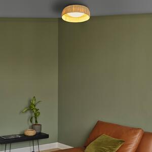 OSRAM Plafoniera a LED Decor Bamboo Paper, Marrone / Ruggine, Soggiorno / Sala da pranzo, bambù, Campagna / Rustiche, Plafoniera LED