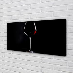 Quadro stampa su tela Sfondo nero con vino 100x50 cm