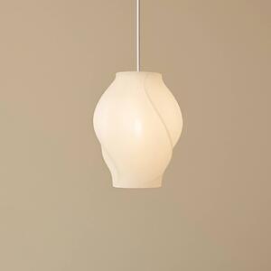 Lampada a sospensione Tovina Lucande, dimmerabile, Bianco / Opale, Soggiorno / Sala da pranzo, Tessuto / Stoffa / Seta, Scandinavo, Lampada a sospensione