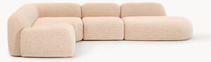 Divano angolare componibile XL in bouclé con chaise longue Wolke