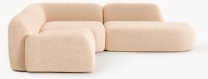 Divano angolare componibile 4 posti in bouclé con chaise longue Wolke