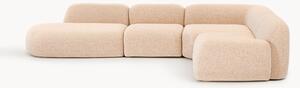 Divano angolare componibile XL in bouclé con chaise longue Wolke
