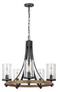 Quintiesse QN-ANGELO5 - Lampadario a catena ANGELO 5xE27/60W/230V finitura rovere