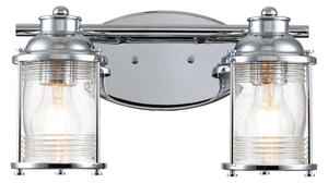 Quintiesse QN-ASHLANDBAY2-PC-BATH-Lampada da parete per esterni ASHLAND BAY 2xE27/60W/230V IP44