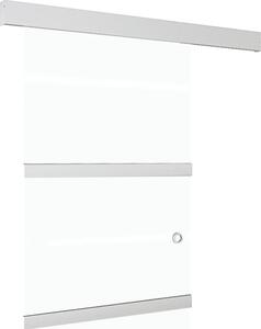 Porta Scorrevole Fermi Vetro ESG e Alluminio Argento 90x205 cm