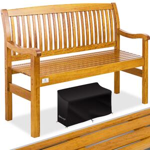 Panchina da giardino KESSER® in legno, resistente alle intemperie | Per 3-4 persone | Panchina da parco in legno massello | Panchina con portata massima di 320 kg | Panchina da balcone, terrazza e giardino, copertura inclusa