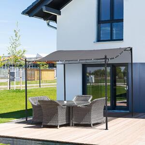 VivaGarden Pergola da Esterno in Metallo/Poliestere Dimensioni 3x3 m colore Grigio