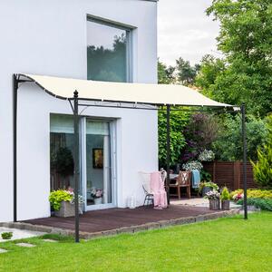 VivaGarden Pergola da Esterno in Metallo/Poliestere Dimensioni 3x3 mt colore Crema
