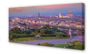 Stampa quadro su tela Italia Panorama River 100x50 cm