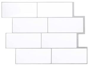 Piastrella subway 10 pcs Bianco e Grigio 29 x 21 cm