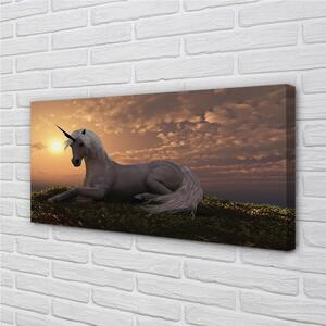Quadro su tela Unicorn Mountain Sunset 100x50 cm