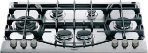 Hotpoint Ariston PHN 961 TS/IX/HA Piano Cottura 90 cm a Gas 6 Fuochi (1 Wok) Griglie in ghisa colore Inox