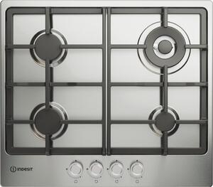 Indesit Piano Cottura 4 Fuochi a Gas 58 cm (1 Bruciatore Doppia Corona) in Acciaio Inox colore Inox - THP 641 W/IX/I 1