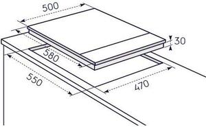 Electrolux Piano Cottura 4 Fuochi a Gas + Elettrico (3+1) da Incasso Larghezza 60 cm colore Inox - EGL 62821 OX Flex