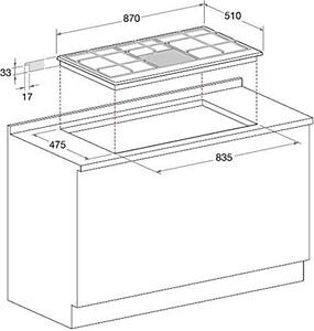 Hotpoint Ariston PHN 961 TS/IX/HA Piano Cottura 90 cm a Gas 6 Fuochi (1 Wok) Griglie in ghisa colore Inox