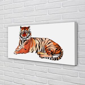 Quadro su tela Tigre dipinta 100x50 cm
