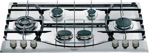 Hotpoint Ariston PHN 962 TS/IX/HA Piano Cottura 90 cm a Gas 6 Fuochi (1 Bruciatore Tripla Corona) colore Inox