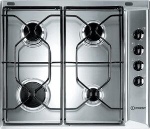 Indesit Piano Cottura 4 Fuochi a Gas 58 cm in Acciaio inossidabile - PAA 642 IX/I WE1