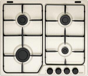 De Longhi Piano Cottura 4 Fuochi a Gas 60 cm colore Avena Family - FFS 46 ASV
