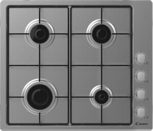 Candy Piano Cottura 4 Fuochi a Gas 60 cm colore Inox - Idea CHW6LX