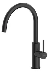 Miscelatore NABER NAMOR 5 in NERO OPACO con bocca fissa girevole / Miscelatore da cucina / Miscelatore monocomando