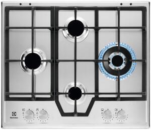 Electrolux Piano Cottura 4 Fuochi a Gas 60 cm in Acciaio inossidabile - KGS64562SX