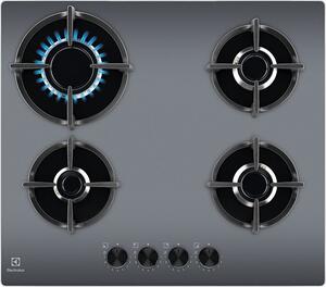 Electrolux Piano Cottura 4 Fuochi a Gas 60 cm Superficie in Vetro colore Grigio - EGG64272M