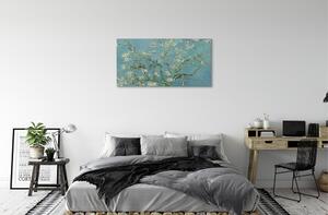 Quadro su tela Fiore di mandorle d'arte 100x50 cm