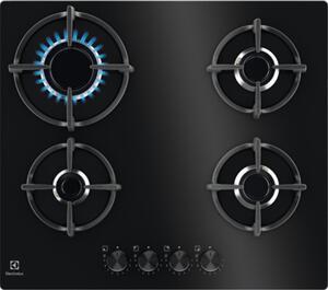 Electrolux Piano Cottura 4 Fuochi a Gas 60 cm Superficie in Vetro colore Nero - EGG64272K